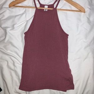 Burgundy PacSun Halter Top